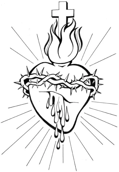 Imagen del sagrado corazon de jesus para colorear - Imagui