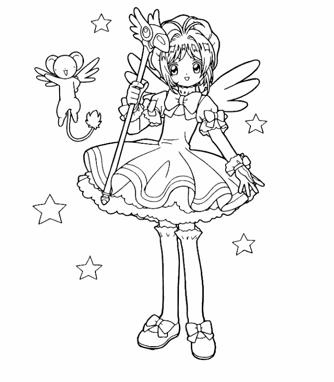 Sakura Card captor para dibujar pintar colorear imprimir recortar ...