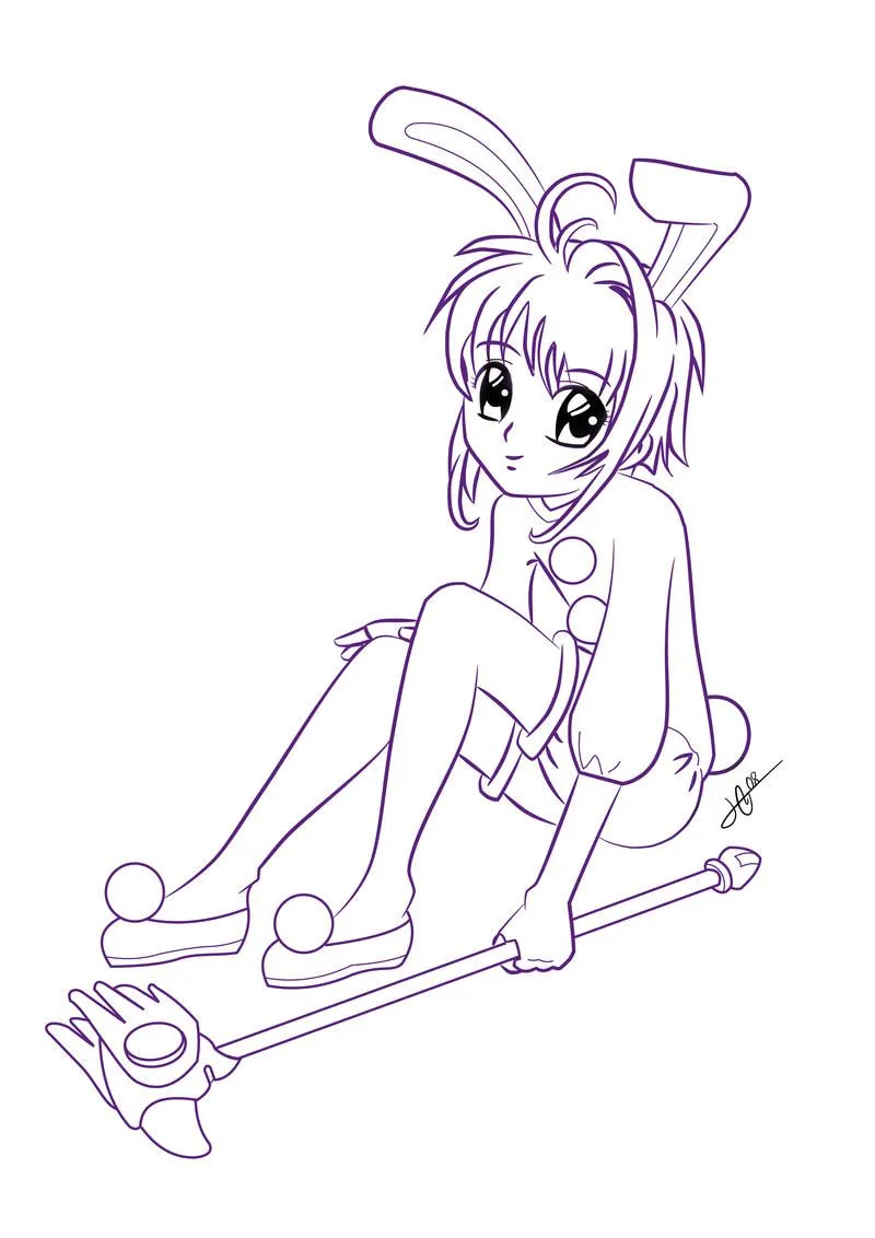 Sakura Lineart by *Ksiopeaslight on deviantART