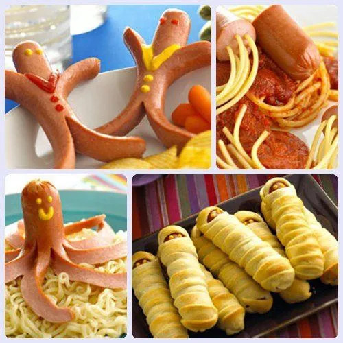 Salchichas animadas | Food for kids | Pinterest