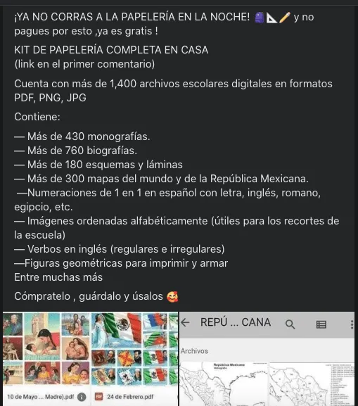 Para salir del apuro'; comparten kit de material escolar gratis en redes  sociales