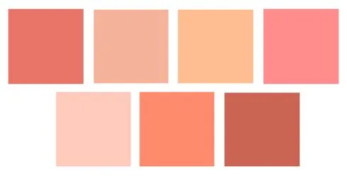 Salmon or Coral Colors by Sherman and Williams {Top, l-r: Ardent ...