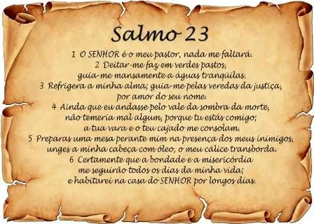 Salmo 23 de la biblia - Imagui