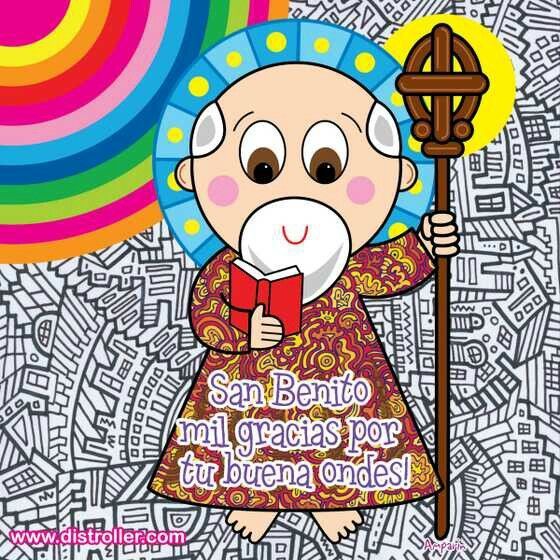 San Benito 1000 gracias x tu buena ondes.... | virgencitas | Pinterest