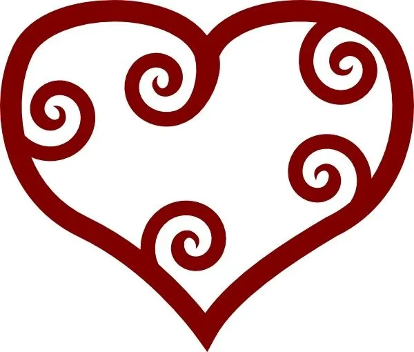 San Valentín Rojo Corazón maorí clipart Vector de imágenes ...