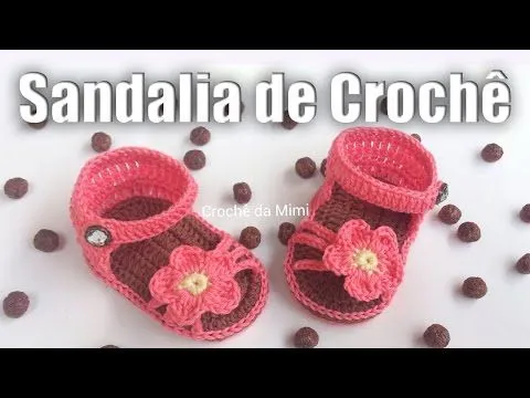 Sandalia de croche para bebe - YouTube