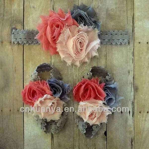 Sandalias del bebé y de la venda, Mini sandalias de la flor ...