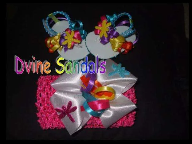 Sandalias para bebes & lazos hechas a mano - Caguas, Puerto Rico ...