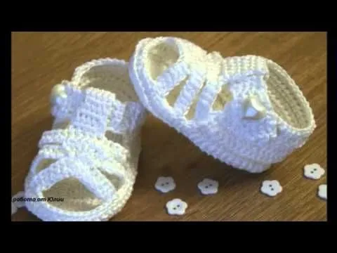 Sandalias a crochet para bebé, paso a paso, TODOS LOS TALLES ...