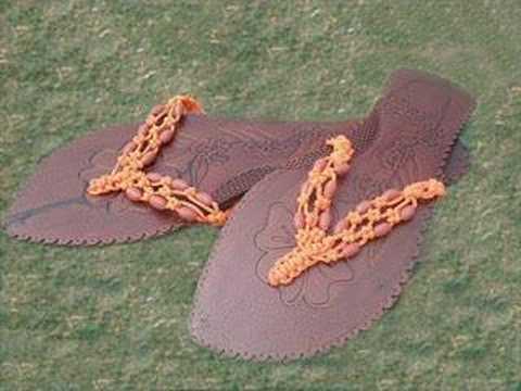 sandalias macrame - YouTube