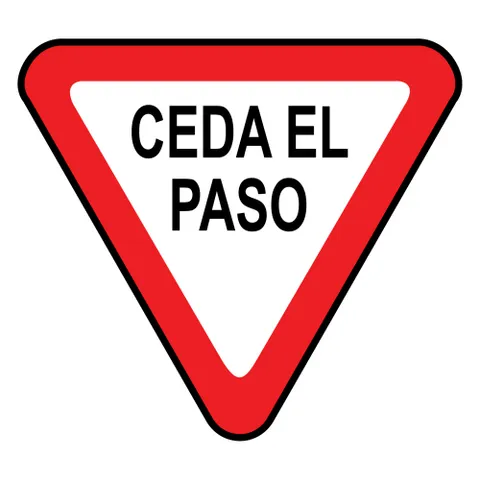 Ceda el paso para colorear - Imagui