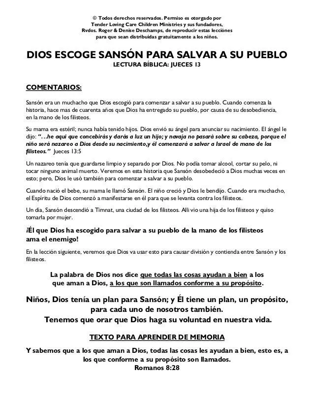 Sanson para quinto del 29 al 31 de octubre