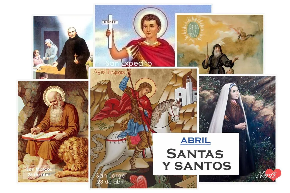 Santas, santos y santoral católico del mes de abril 2023