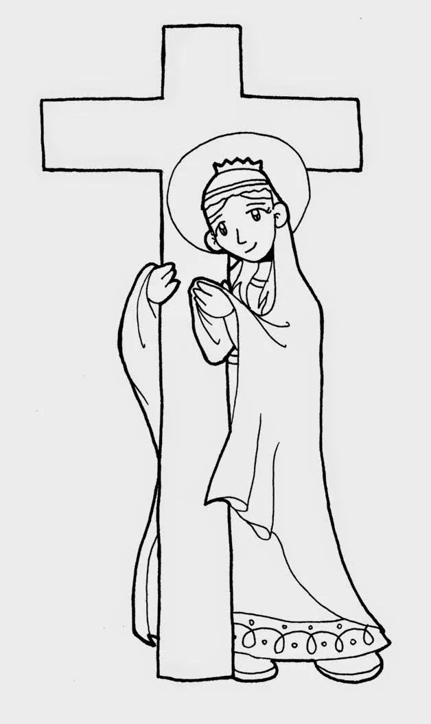 SANTORAL CATOLICO: Virgen y Santos para Colorear | Cross patterns, Santa, Drawings