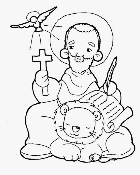 Santoral Católico ®: Virgen y Santos para Colorear