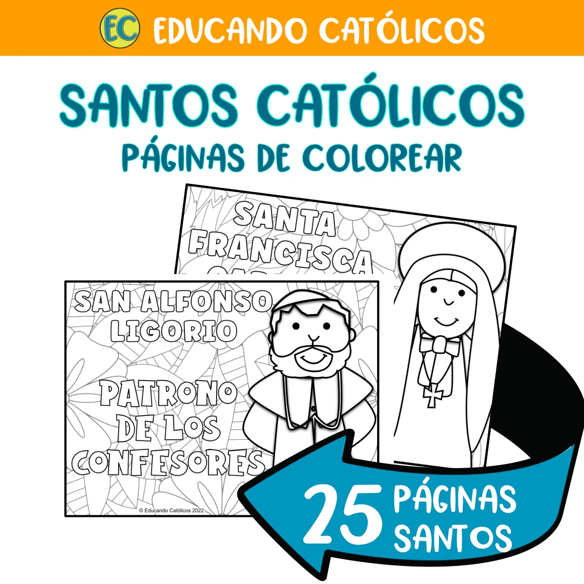 Santos Católicos -Hojas de colorear – Educando Catolicos