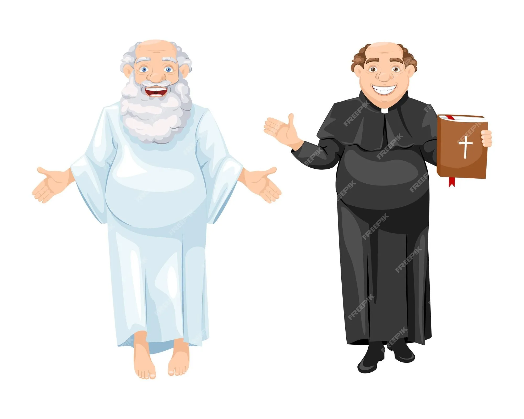 Santos ortodoxos, santos católicos, gente santa. | Vector Premium