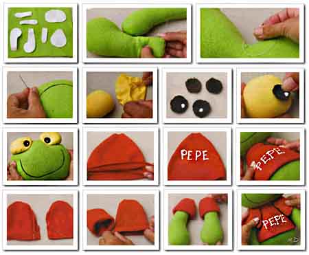 Como hacer un sapo con fieltro - Imagui