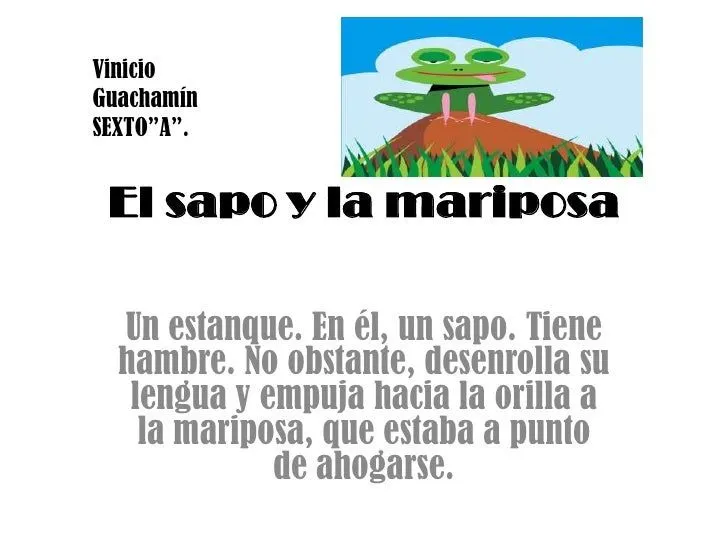 El sapo y la mariposa