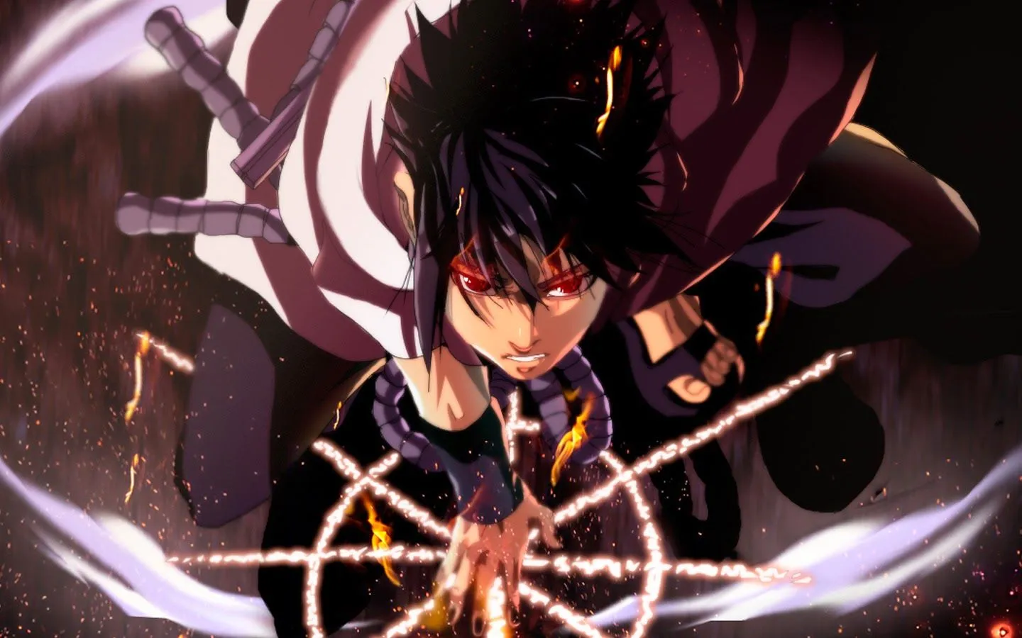 Sasuke Uchiha Summon Seal a709 HD Wallpaper