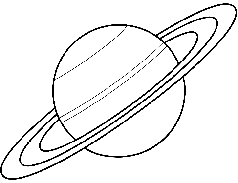 saturno para colorear Colouring Pages