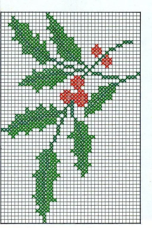 schemi ricamo punto croce natale - manifantasia