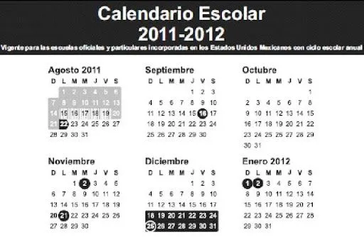 School Calendar 2011 – 2012 – Calendario Escolar » Jaltemba Jalapeño