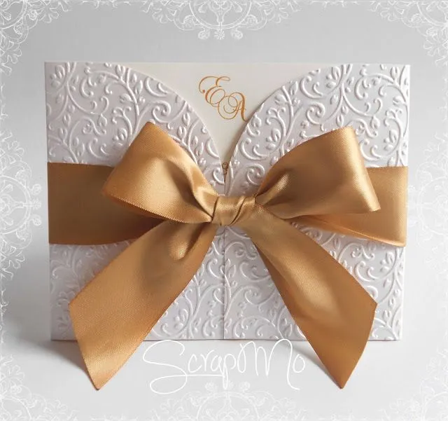 Scrapandome Con Los Recuerdos: Boda Blanco y Oro | Invitaciones ...