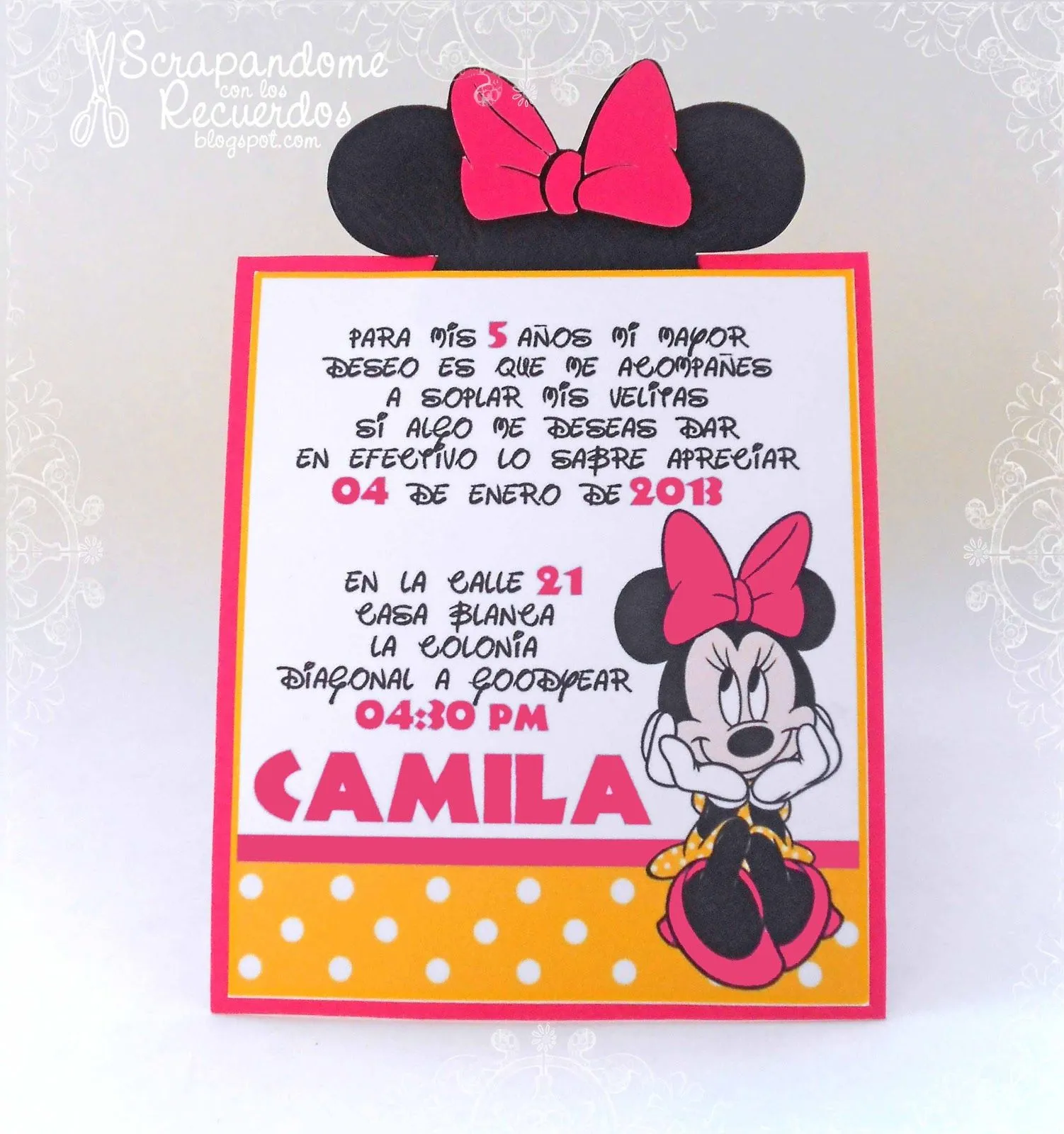 Scrapandome Con Los Recuerdos: Minnie Mouse Party - Camila Cumple 5