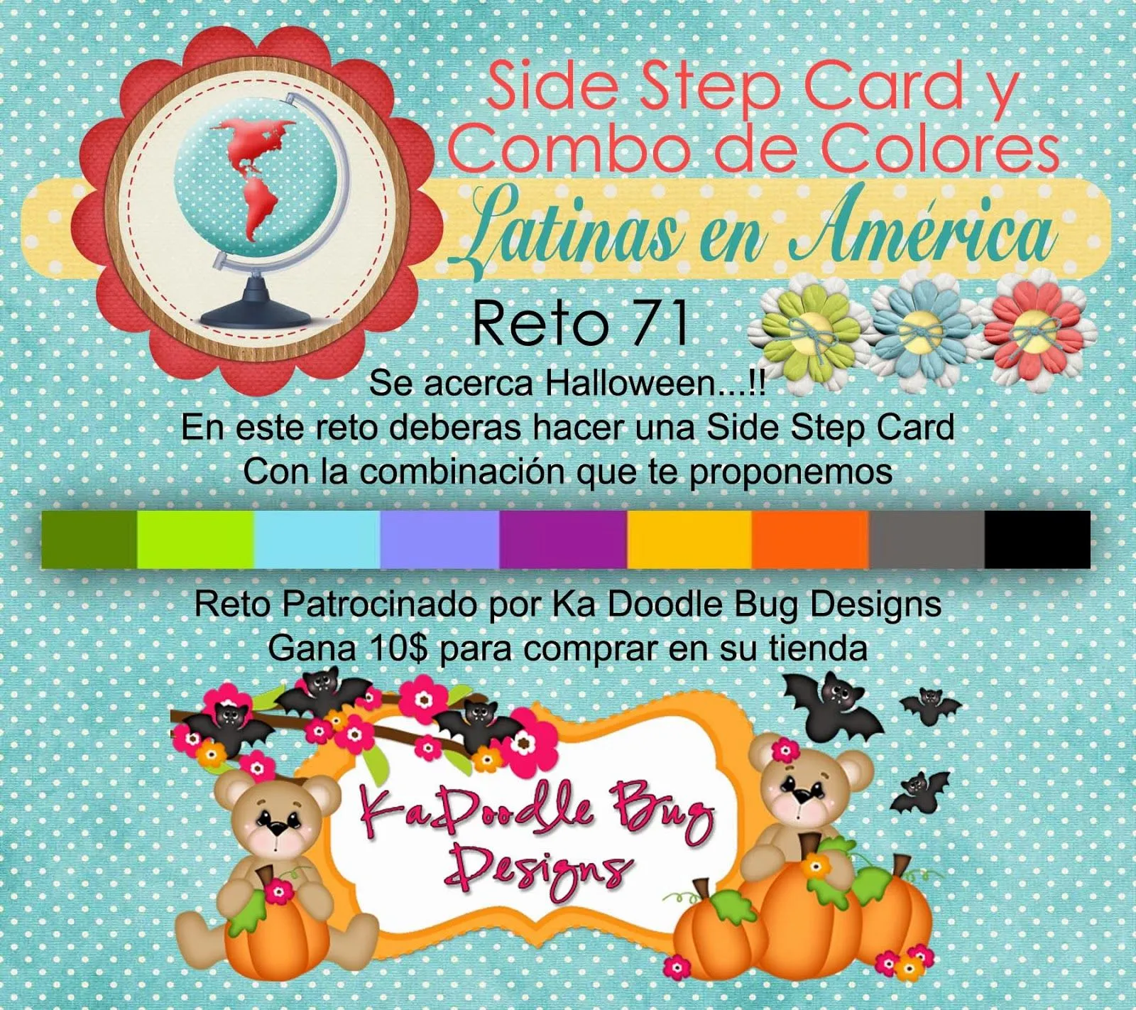 Scrapandome Con Los Recuerdos: Side Step Card de Halloween...!!!