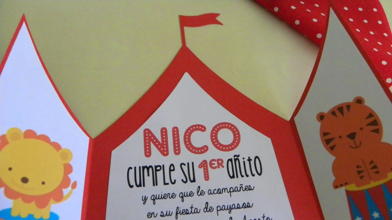 Scraparizate: PRIMER CUMPLE: INVITACIÓN CIRCO