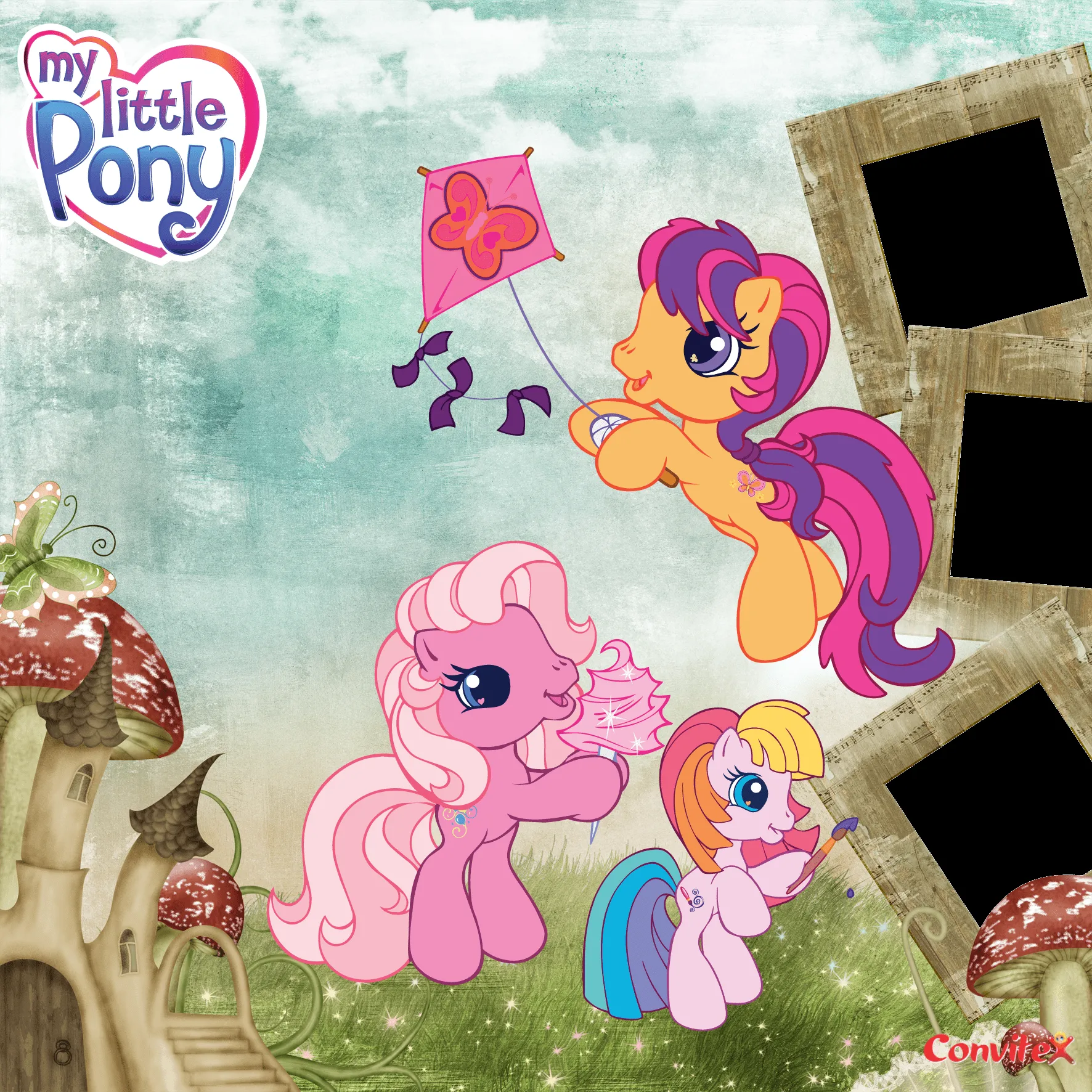 Scrapbook, Convite ou Frame My Little Pony | Convitex