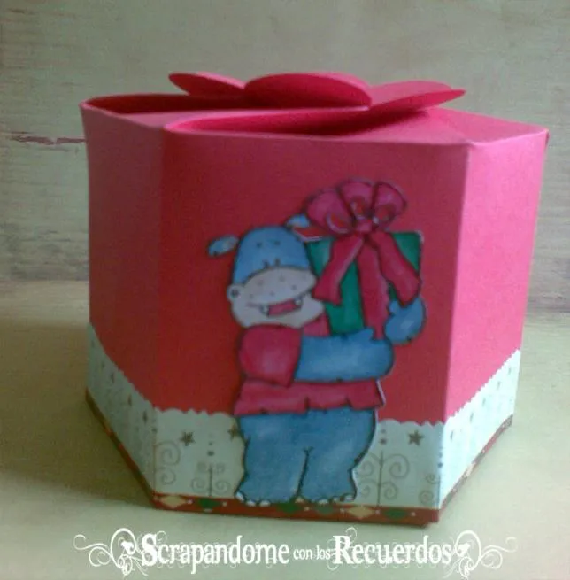 Scrapbooking Galicia: Recuento de Navidad - Caja Hexagonal