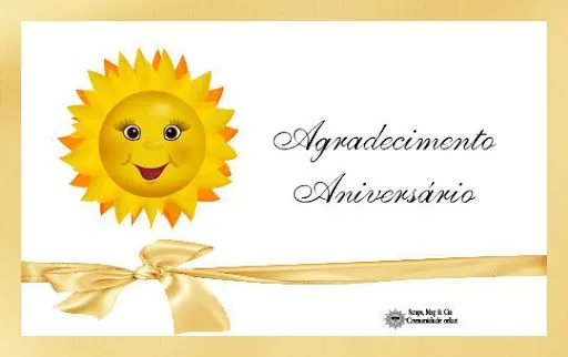 ScrapsMsgCia: Agradecimento de aniversário