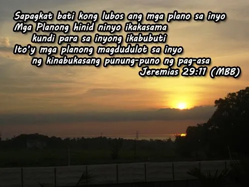 Scripture To Go - Tagalog Ecards - Jeremiah 29:11 (MBB)