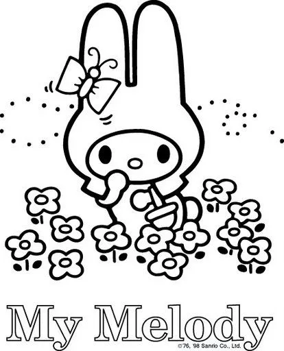 LOS SECRETOS DE KITTY: My Melody: Para colorear