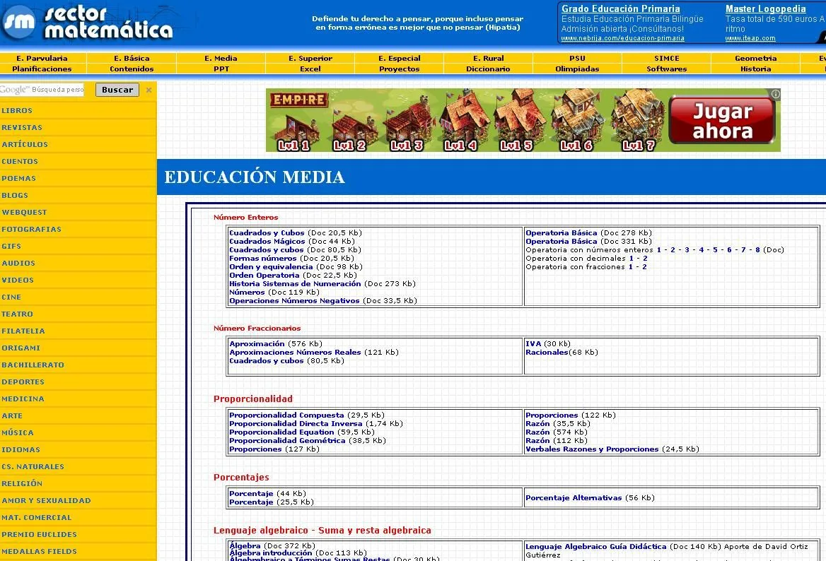 sectormatematica.cl: matemáticas y ejercicios didácticos para ...