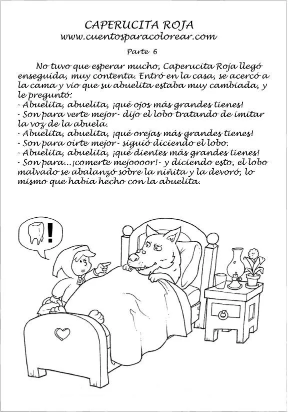 Secuencias de cuentos para colorear caperucita roja - Imagui