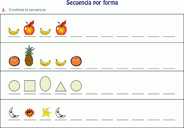 Seguir secuencias para niños - Imagui