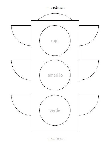 El Semáforo para Colorear - Para Imprimir Gratis ...