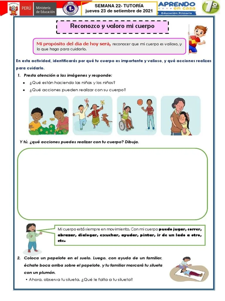 Semana 22 - Ficha 04 Tutoria Cuido Mi Cuerpo | PDF