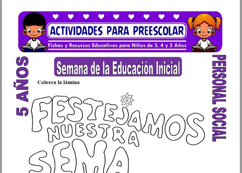 Semana de la Educación Inicial para Niños de 5 Años | Actividades – 2023