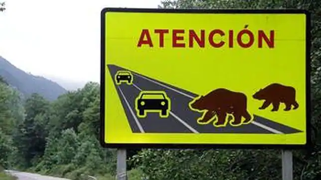 Hay cuatro señales como esta en la carretera AS-227 - ABC.es