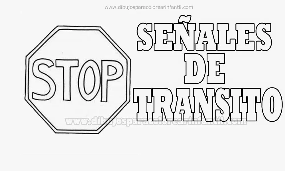 Señales de transito para colorear niños de preescolar - Imagui
