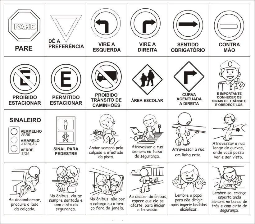 Señales de transito de prevencion para colorear - Imagui