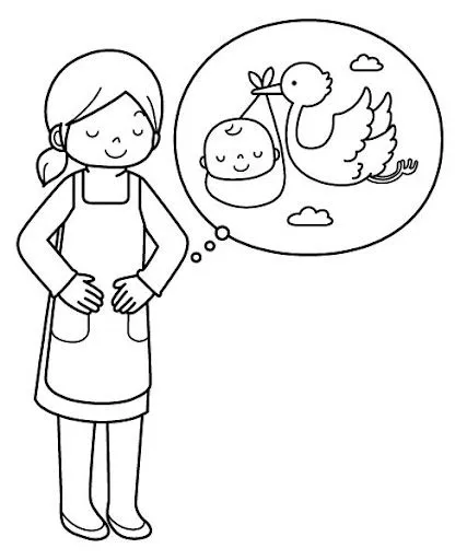 Señora dibujo para colorear - Imagui