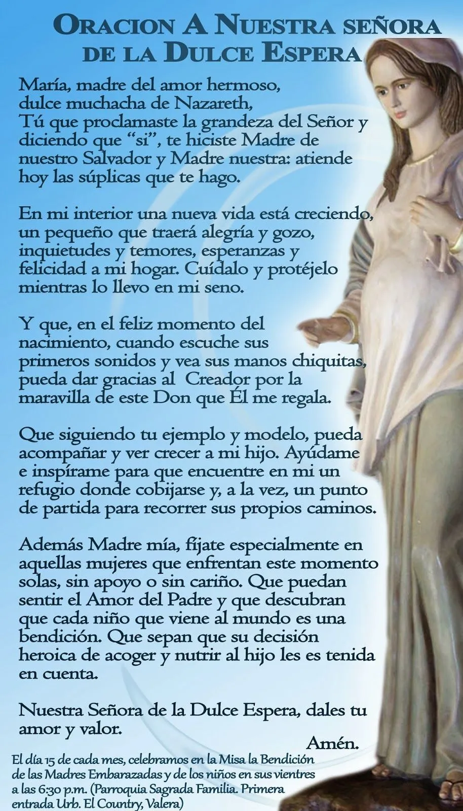 Nuestra señora de la dulce espera - Imagui