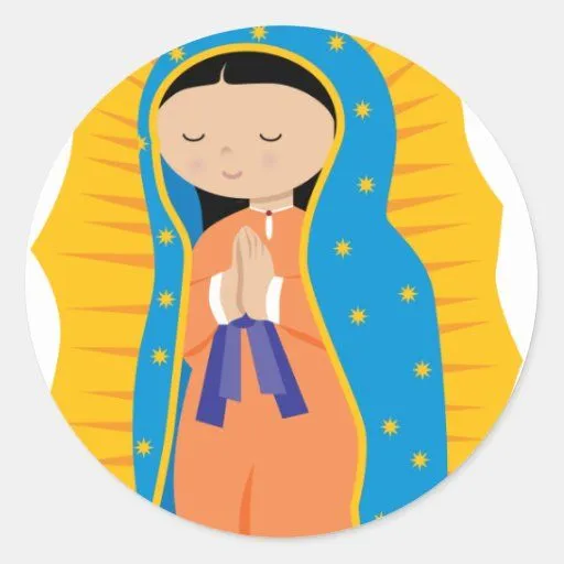 Nuestra señora de Guadalupe Pegatina Redonda | Zazzle