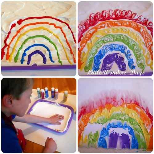 TRABAJAMOS LOS SENTIDOS CON ESPUMA Y PINTURA DE COLORES ...