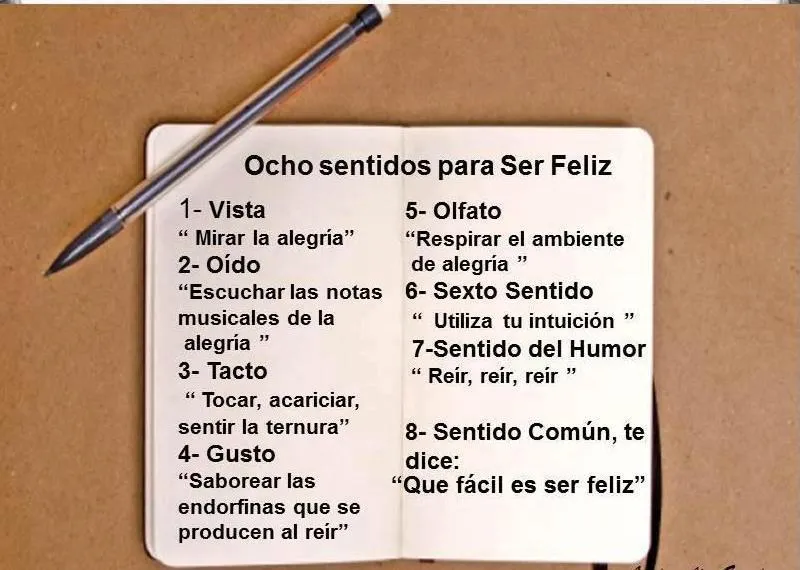 8 Sentidos para ser Feliz - Palabras para el Alma